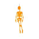 Enfeite Halloween Esqueleto Laranja Silver Plastic 1und