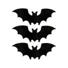 Enfeite halloween morcego 3D decoração dia das bruxas kit 3 unidades