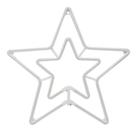 Enfeite iluminado estrela c/ led brq neon fixa 127v
