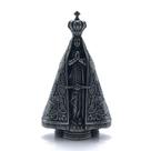 Enfeite Imagem Nossa Senhora Aparecida Metal Prateado 9cm Enfeite Imagem Nossa Senhora Aparecida Metal Prateado 9cm