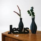 Enfeite Jesus com Vasos Espiral Decoração Religiosa para Sala e Mesa