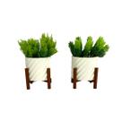 Enfeite Kit Vaso Planta Cachepot Mesa Sala Decoração Rack Enfeite Kit Vaso Planta Cachepot Mesa Sala Decoração Rack