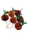 Enfeite Laranja N000 Para Festa Carnaval Laranja 03cm