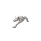 Enfeite Leopardo Decorativo Branco Em Cerâmica 37cm - Verito