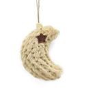 Enfeite lua velluto fios gold pelo 11cm natalino Enfeite lua velluto fios gold pelo 11cm natalino