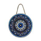Enfeite Mandala com Sisal Decoração Amuleto Parede Patuá Lar 16cm