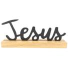 Enfeite Mesa Jesus Decorativo Madeira 20 cm Decoração Cristã