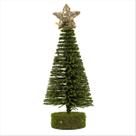Enfeite Mini Àrvore com Musgo Ponteira Estrela Dourada 18cm