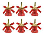 Enfeite Mini Sino Decoração Pendente Árvore Natal 24 Peças
