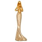 Enfeite Mulher Com Bebe Em Resina Dourado 40Cm - Mcd Presentes
