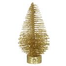 Enfeite Natal Árvore Decorativa Dourado 16cm - DA