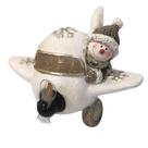 Enfeite Natal Boneco De Neve Aviador 21,5 x 19,5 x 13 Cm