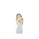 Enfeite natalino anjo da guarda c/ coração resina 15cm - haifa/bf