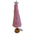 Enfeite Natalino Árvore de Natal Mira Rosa para Mesa 10Leds Ø7x29cm.