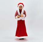 Enfeite Natalino Boneca Mamãe Noel Tecido Decorativo 61 cm Enfeite Natalino Boneca Mamãe Noel Tecido Decorativo 61 cm