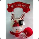 Enfeite Natalino Boneco Com presente Placa HOHOHO