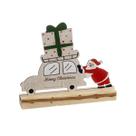 Enfeite Natalino Decorativo Papai Noel Madeira Pinus