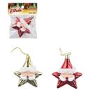 Enfeite Natalino Estrela Noel 8cm - Cores Sortidas