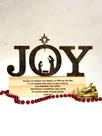 Enfeite Natalino JOY com Versículo Bíblico - 15cm