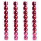 Enfeite Natalino Kit 36 Bolas Cordão Fosca e Brilhante Ideal Árvore Decoração Elegante Natal Mesa Guirlanda Arranjo Bolinha