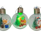 Enfeite Natalino Mini Globo LED Pisca Pisca Árvore
