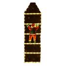 Enfeite Natalino Papai Noel Na Escada Pisca Pisca Led