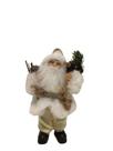 Enfeite Natalino Papai Noel Pendurável Bege 20cm - Florarte Vol. 3