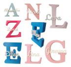 Enfeite Nome Personalizado Letra Inicial Infantil 3d 15x12