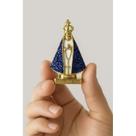 Enfeite Nossa Senhora Aparecida Manto Cravejado Azul Branco