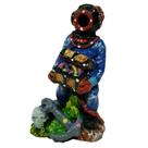 Enfeite Oxigenador Para Aquários Mergulhador Com Tesouro