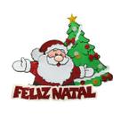 Enfeite Painel Feliz Natal Papai Noel Árvore Glitter - 01 un