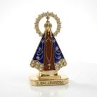 Enfeite Painel Nossa Senhora Aparecida Auto Colante Fundo Marrom Dourado Decorativo Religioso para Ambientes