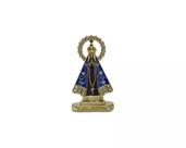 Enfeite Painel Nossa Senhora Aparecida Dourado marrom 5 cm