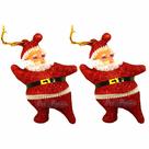Enfeite papai noel com glitter 5x8 natal wincy - 2 unidades