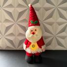 Enfeite papai noel com luz led a bateria decorativa para decoração de natal de plástico grande