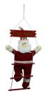 Enfeite Papai Noel Subindo Escada Boneco Decoração Natal