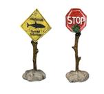 Enfeite Para Aquários Placa Stop + Cuidado Tubarão Fragata Enfeite Para Aquários Placa Stop + Cuidado Tubarão Fragata