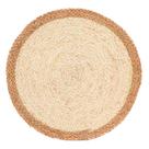 Enfeite para Mesa Sousplat Redondo 38x38 Feito de Fibra Trançada Bege e Marrom