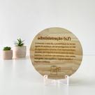 Enfeite Para Sala Quadro Decorativo de Madeira Pinos Com Mensagem de Administração