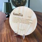 Enfeite Para Sala Quadro Decorativo Sala de Pinos Mensagem Família