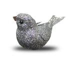 Enfeite Passarinhos kit com 36pçs de 8cm Glitter - Prata com Presilha para fixar na Decoração Enfeite Passarinhos kit com 36pçs de 8cm Glitter - Prata com Presilha para fixar na Decoração