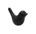 Enfeite Passaro Decorativo Porcelana Preto Luxo