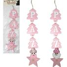 Enfeite Pendente Boneco de Penduar Paz Rosa 48cm
