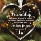 Enfeite pendurado em vidro SUCHAGIFT Friendship Bestie 8 cm