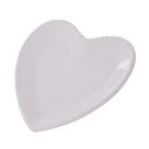 Enfeite porta joias coracao de porcelana branco 16x14,5x2cm - WINCY