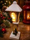 Enfeite Poste Natalino Madeira Natural Nevado c/led - 36cm Enfeite Poste Natalino Madeira Natural Nevado c/led - 36cm