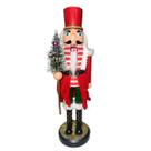 Enfeite Quebra Nozes Vermelho Decoração- 28Cm Natal