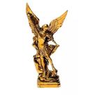 Enfeite Religioso São Miguel Arcanjo Metal Dourado ou Prateado Auto Colante Unidade para Decoração