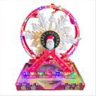 Enfeite Roda Gigante LED Luz Música Movimento Resina 28cm Enfeite Roda Gigante LED Luz Música Movimento Resina 28cm