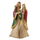 Enfeite Sagrada Família Decoração de Metal Resina e Madrepérola 35,5cm Enfeite Sagrada Família Decoração de Metal Resina e Madrepérola 35,5cm